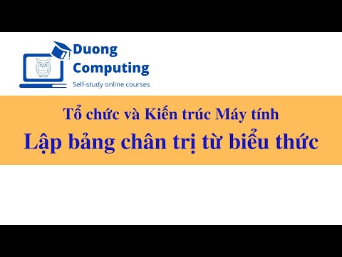 TC&KTMT - IT012 - PH002 - CEA201 - Lập bảng chân trị từ biểu thức Boole