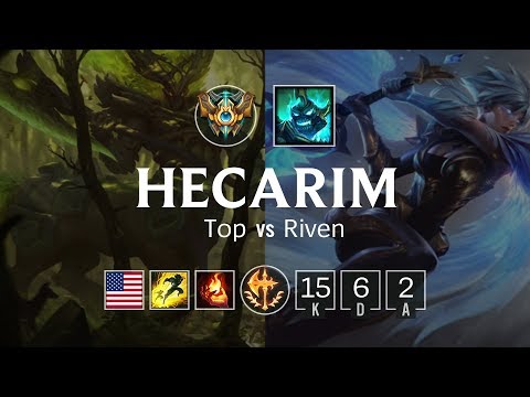 Hecarim Top vs Riven - NA Challenger Patch 8.23