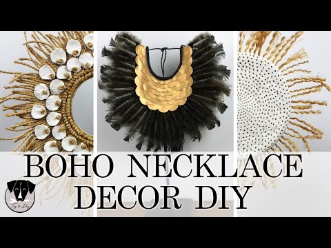 DIY BOHO TRIBAL NECKLACE WALL DECOR - PAPUA STYLE HOME DECORATION