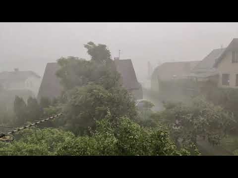 Nawałnica z gradem - Nowy Sącz - 24.06.2021