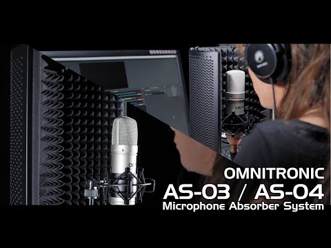 OMNITRONIC AS-04 Tisch-Mikrofon-Absorbersystem, faltbar inkl. Tripod