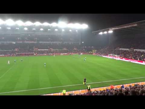 Stoke City -  Ramadan Sobhi Goal Celebrations vs. Swansea