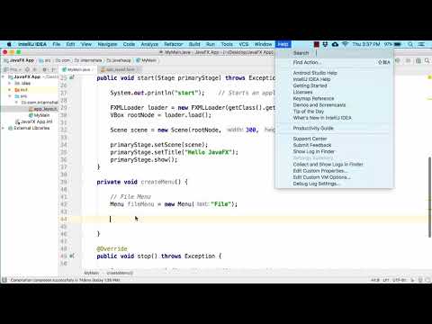 5.1 Menu - Menu Bar [learn JavaFX]