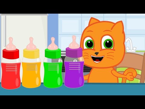 🔴 Cats Family in English - Flavors Baby Juice Cartoon for Kids