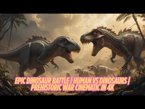 Epic Dinosaur Battle | Humans vs Dinosaurs | Prehistoric War Cinematic in 4K