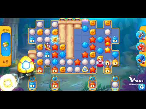 Fishdom. 8234 level no boosters and diamonds - 16 moves