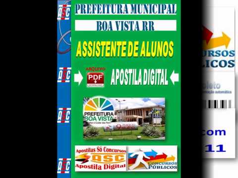 Concurso Prefeitura Municipal de Boa Vista RR 2014 Apostilas Digitais