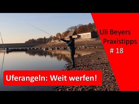 Spinnfischen vom Ufer: Weit werfen