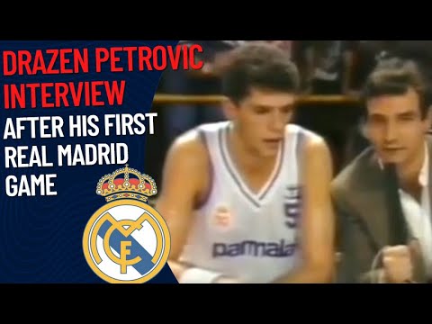 Drazen Petrovic Interview after his FIRST REAL MADRID GAME