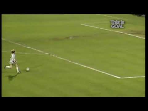 Goal! Uli Hoeness. UEFA Cup 1973/1974. Final. FC Bayern Munchen - Club Atletico de Milan