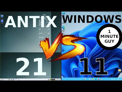 Antix 21 vs Windows 11 RAM