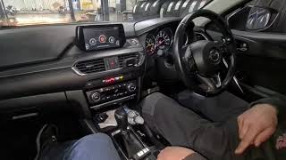 how to | Mazda 6 2014 | rear brake replacement ELECTRIC HANDBRAKE service mode