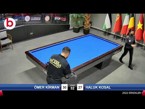 ÖMER KİRMAN & HALUK KOSAL Bilardo Maçı - 2022 ERKEKLER 1.ETAP-4.TUR