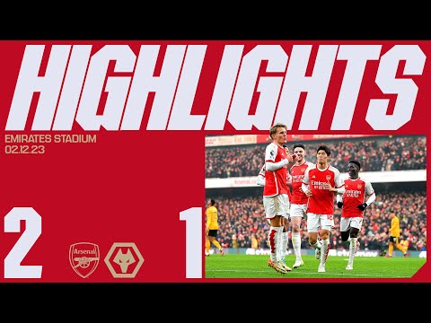 HIGHLIGHTS | Arsenal vs Wolverhampton Wanderers (2-1) | Saka and Odegaard give us all three points!