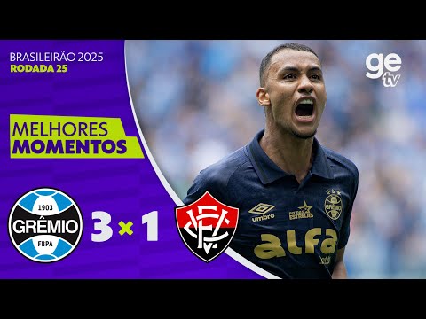 Gols e lances de Grêmio x Vitória