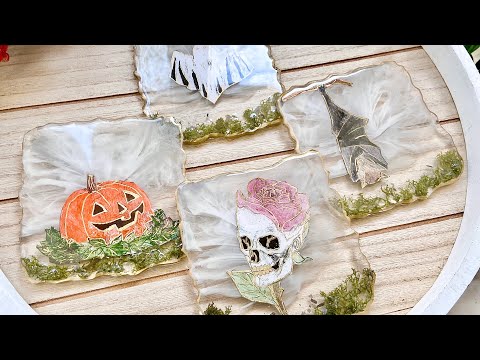 Beautiful Teal Bronze Geode Resin Coasters