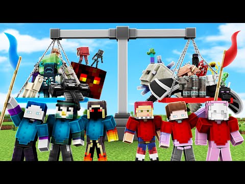 WELCHES TEAM KANN ALLE MINECRAFT MONSTER TÖTEN? (3vs3 BATTLE)