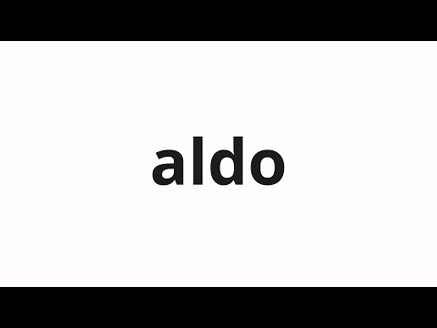 How to pronounce aldo | 알도 (Aldo in Korean)