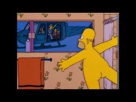 Simpsons - Homer schläft nackt in einem Sauerstoffzelt