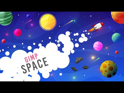 GIMP tutorial – Creating Space Artwork | GIMP 2.10 tutorial