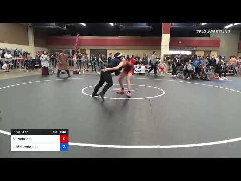 72 kg Semifinal   Kayley Rada, Michigan vs Latifah McBryde, Bulls Wrestling Club e837