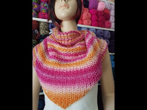 How to knit easy shawl, the armor shawl