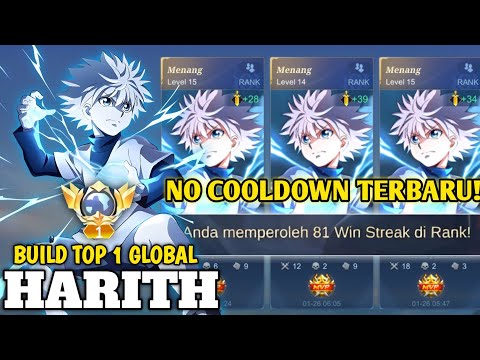 TOP 1 GLOBAL HARITH TUTORIAL HARITH NO COOLDOWN AND 1 HIT DAMAGE ! HARITH BEST GAMEPLAY - MLBB