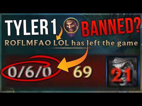 IS TYLER1 GETTING BANNED FOR THIS..? (RAGEQUIT)