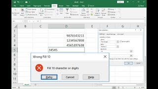 How to Set Character or Digits Limit in MS Excel Cells (Excel 2003-2016)
