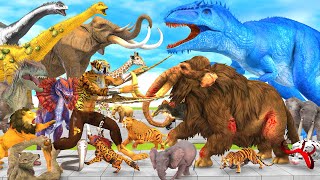 EPIC GIGA DEATHRUN Who Will Win The Fight Saber tooth Tiger The Toughest of All Animal Revolt Battle