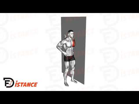 Exercice Étirement biceps contre un mur