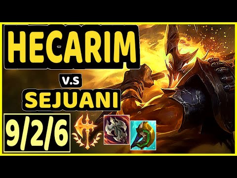 JANKOS (HECARIM) vs SEJUANI - 9/2/6 KDA JUNGLE CHALLENGER GAMEPLAY - EUW