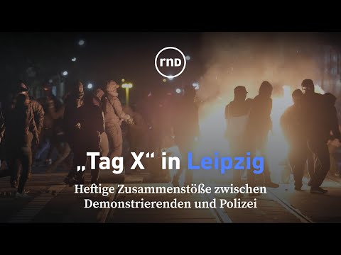„Tag X“ in Leipzig: Zusammenstöße zwischen Polizei und Demonstrierenden