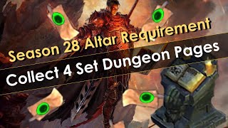 How to get the 4 Set Dungeon Pages Instantly - Diablo 3 Season 28 Altar Requirement