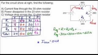 High School Physics - Series Circuit Analysis Practice