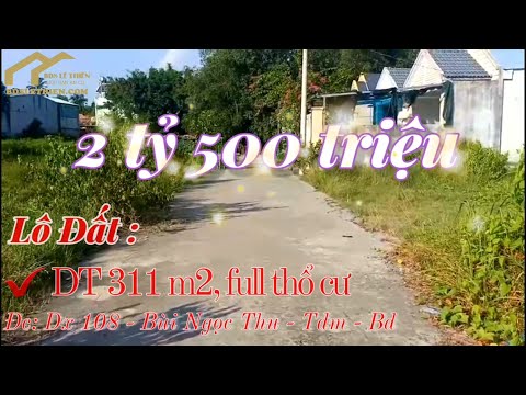 BÁN ĐẤT HIỆP AN THỦ DẦU MỘT BÌNH DƯƠNG(BÙI NGỌC THU VÀO 200 MÉT). DT 311M2