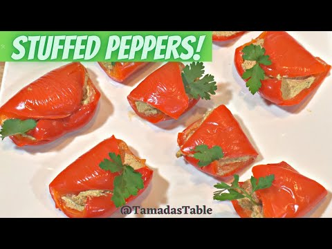 Red Bell Peppers with Walnuts | Perfect appetizer | (Bulgaruli Nigvzit)