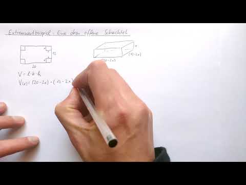 Extremwertbeispiel: Eine oben offene Schachtel