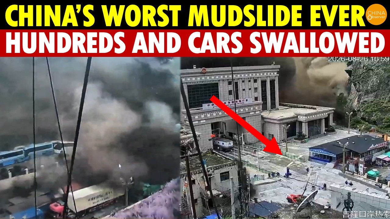 China’s Worst Mudslide Ever: Entire Mountain Collapses, Hundreds And Cars Swallowed