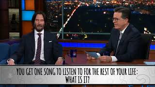 Keanu Reeves: Joy Division - &quot;Love Will Tear Us Apart&quot; (The Colbert Questionert)