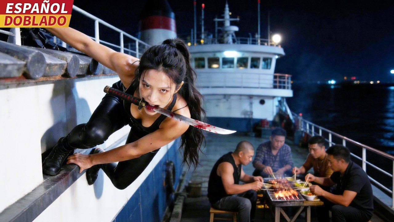 [Doblado Esp] La Agente se infiltra en el banquete y acaba por sí sola con Todos los Secuestradores.