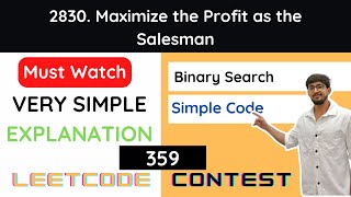 Leetcode 2830 Maximize the Profit as the Salesman Hindi