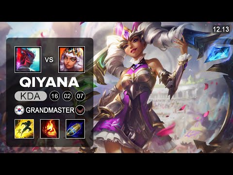 Qiyana vs Yone Mid - KR Grandmaster - Patch 12.13 Season 12