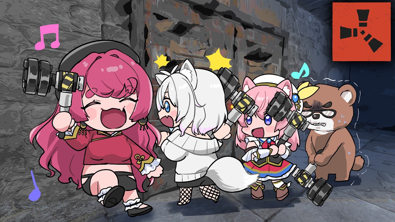 ハンマーで扉を破壊しまくる限界突破の海上拠点サバイバル【RUST 実況】