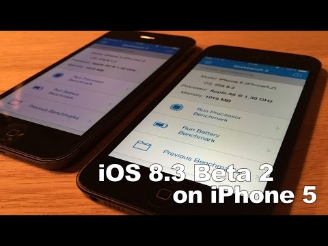 iOS 8.3 Beta 2 on iPhone 5, compared to iOS 8.1.3. Speed test