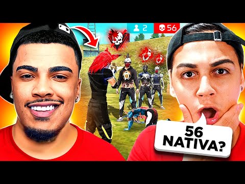 83 KILLS DA MELHOR DUPLA MOBILE - NATIVA E FREITAS vs SQUAD - FREE FIRE MOBILE