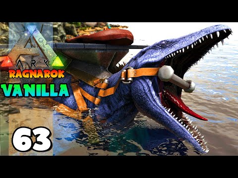 DOMANDO MOSASSAURO O MONSTRO DOS OCEANOS!!! ARK: RAGNAROK (VANILLA) 63