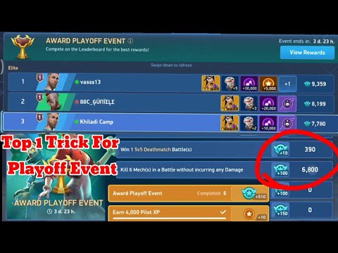 Award Play Off Event Trick 🤑 Become First 🥇 1 Battle = 500 Score 😱 Best Trick Of Mech Arena