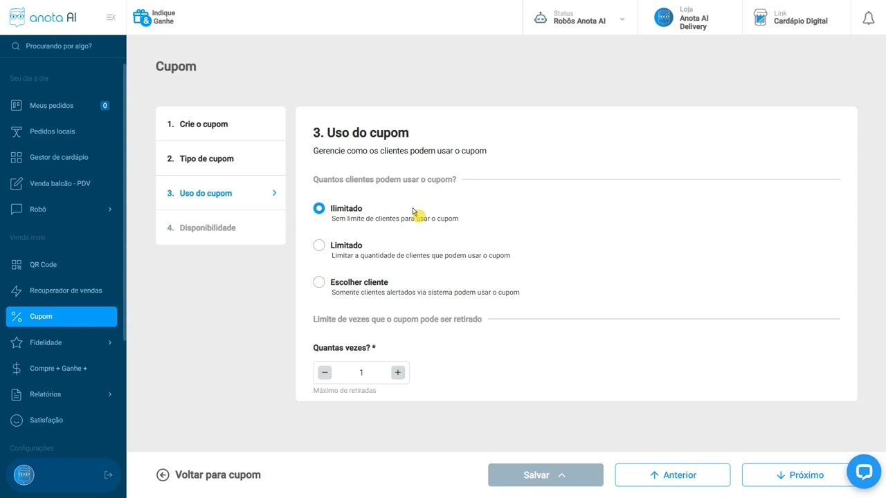 Cupom de desconto | Anota AI