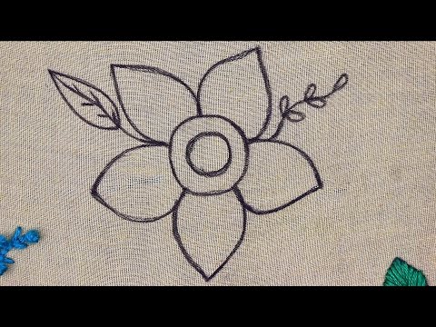 Creative and colorful Fantasia Stitch Modern Flower Pattern | hand embroidery design easy tutorial